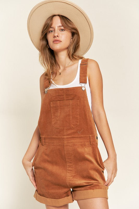 Corduroy Adjustable Shoulder Straps Overalls