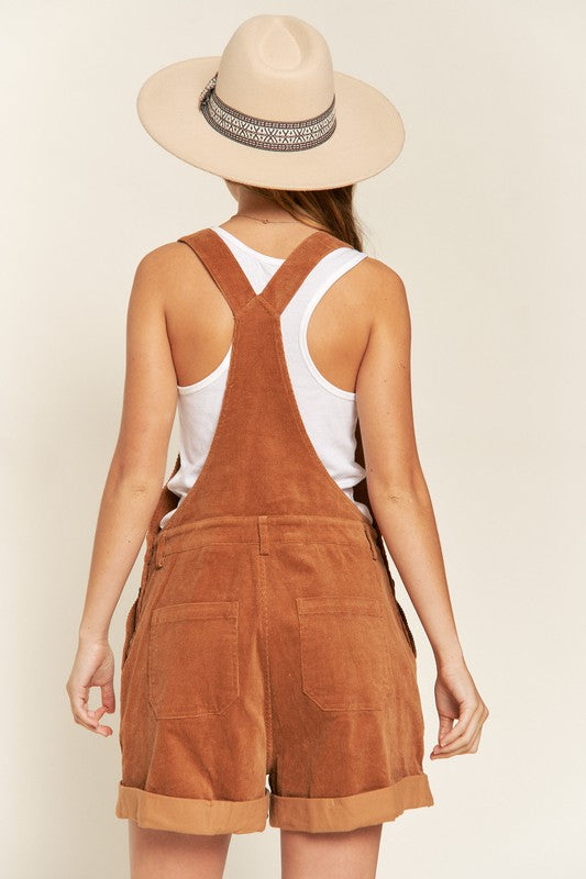 Corduroy Adjustable Shoulder Straps Overalls