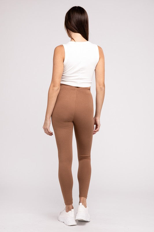 Premium Cotton Full-Length Leggings