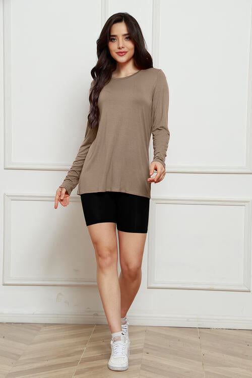 Round Neck Long Sleeve Top