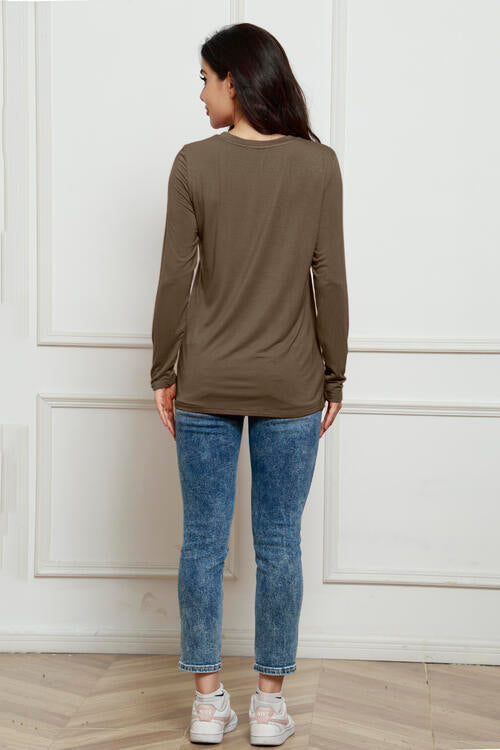 Round Neck Long Sleeve Top