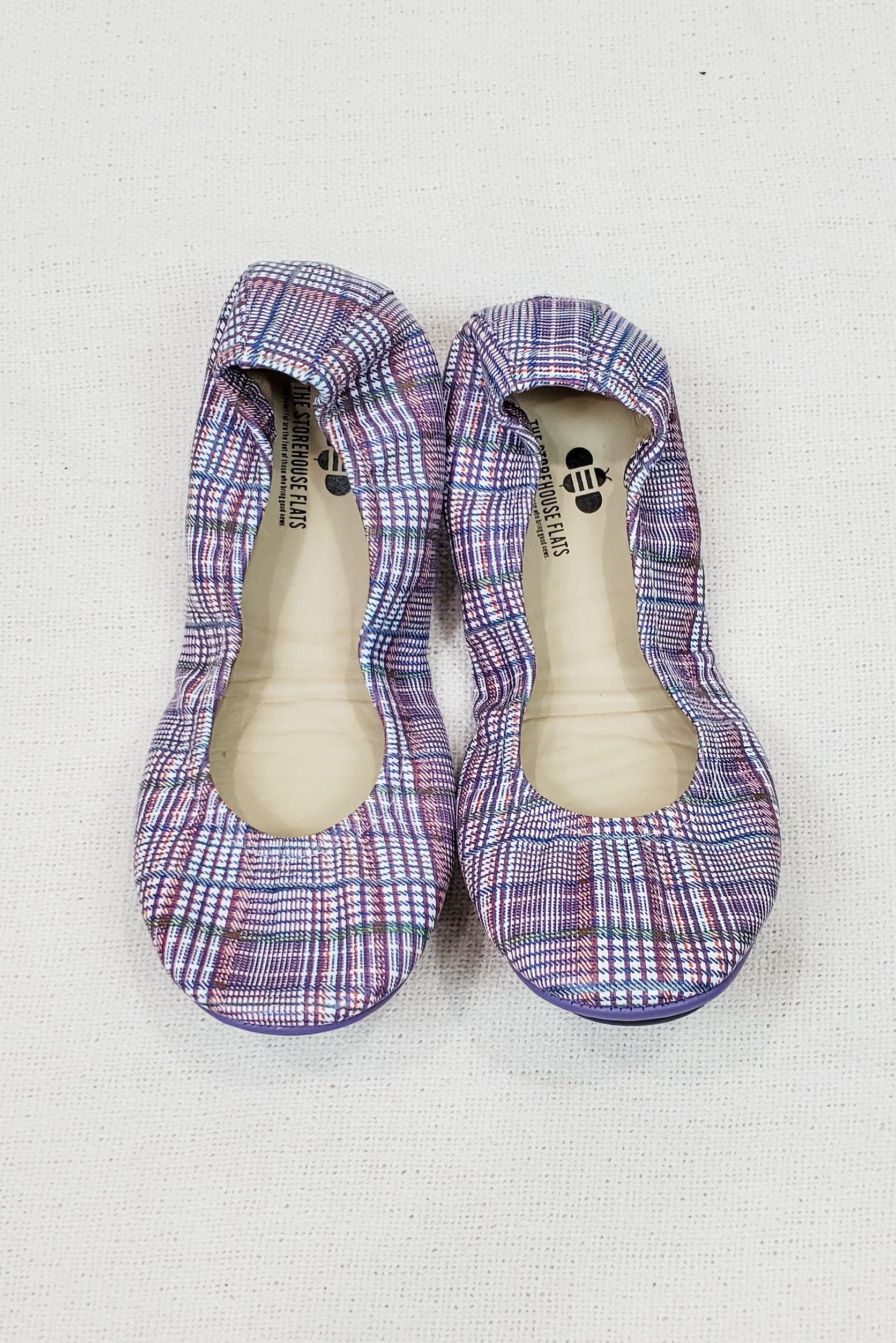 Purposely Plaid Limited Edition Leather Storehouse Flats - Size 9 - Lavender Latte Boutique