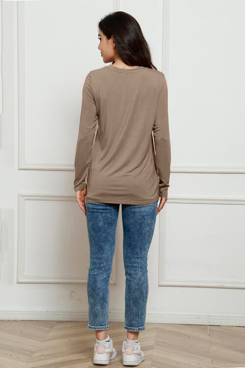 Round Neck Long Sleeve Top