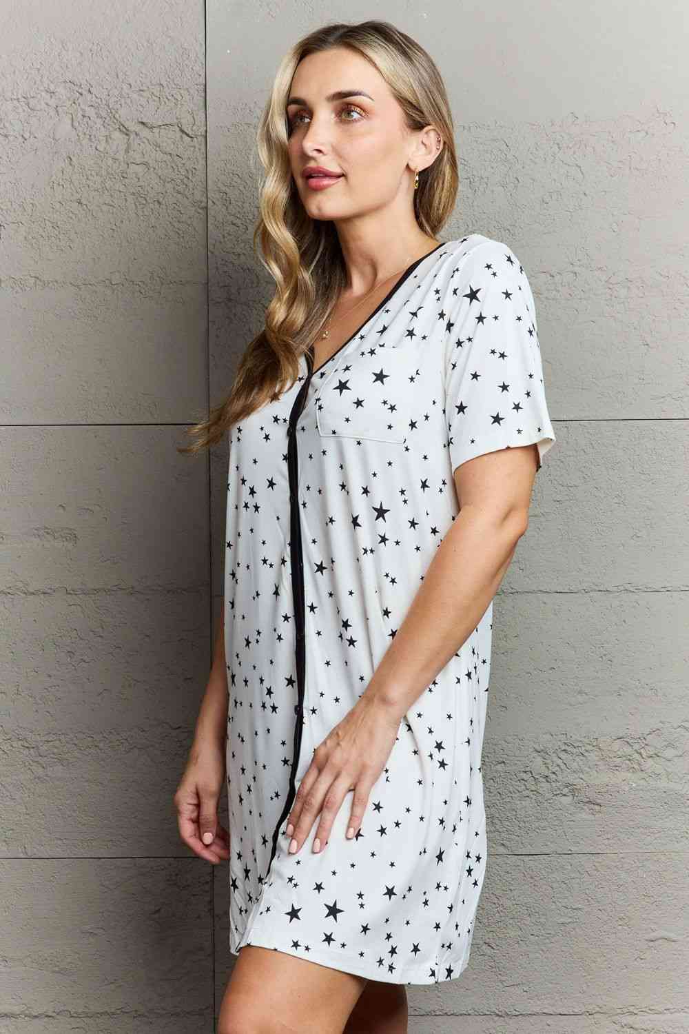 Button Down Sleep Dress