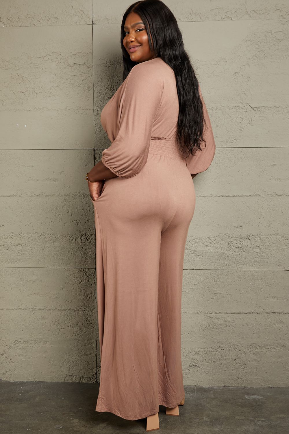 Mocha Brown Maternity Jumpsuit