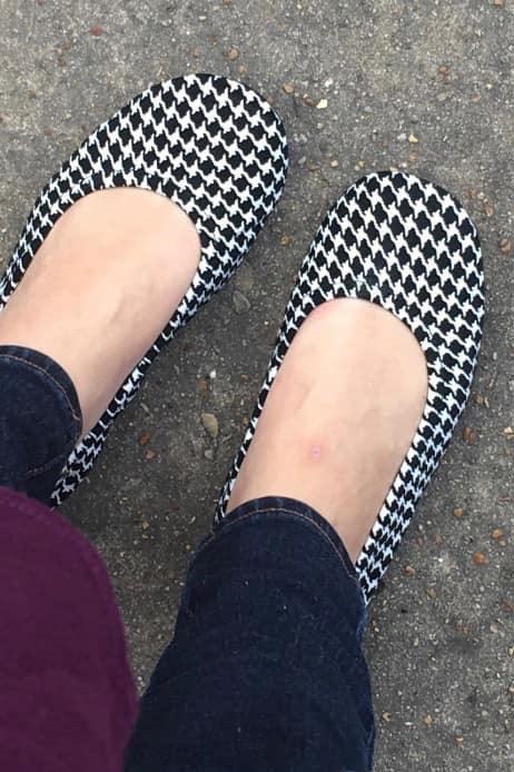 Size 5 Houndstooth Suede Storehouse Flats - Lavender Latte Boutique