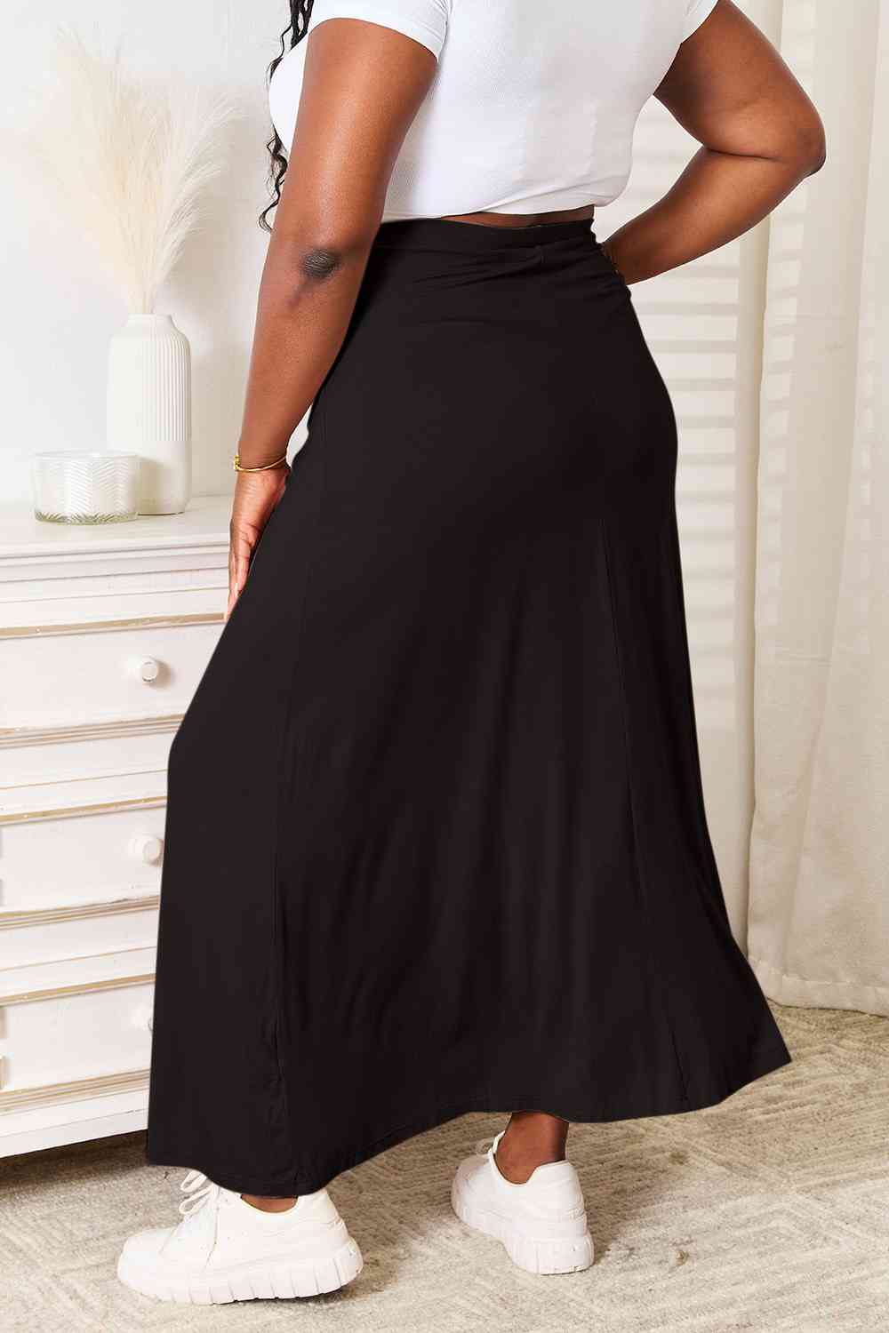 Black maxi skirt size 12 sale