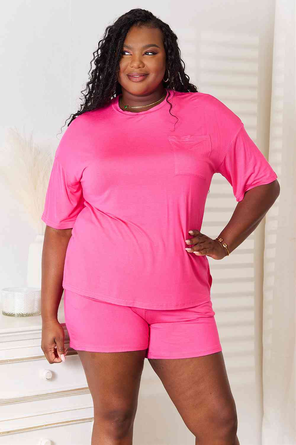 Soft Rayon Half Sleeve Top and Shorts Set