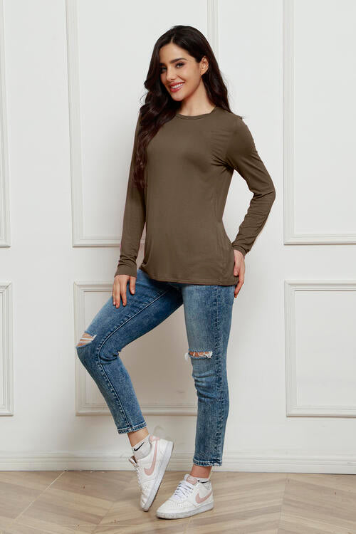 Round Neck Long Sleeve Top