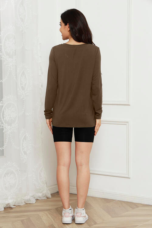 V-Neck Long Sleeve Top