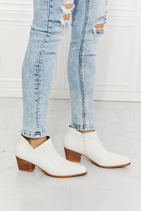Trust Yourself Embroidered Crossover Cowboy Bootie