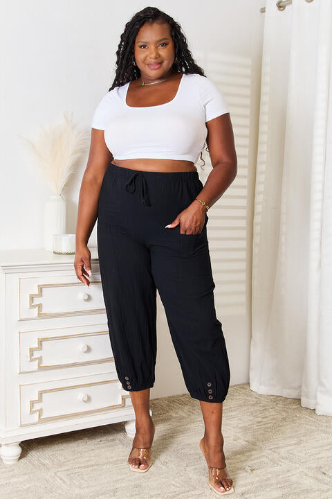 Cropped on sale black culottes