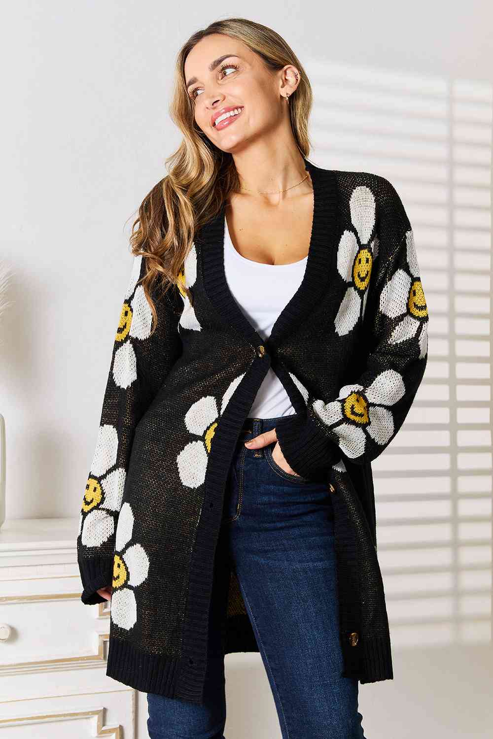 Longline button up discount cardigan