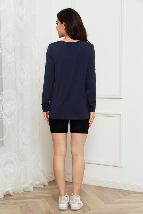 V-Neck Long Sleeve Top