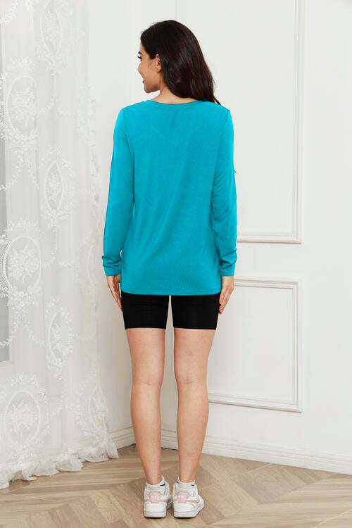 V-Neck Long Sleeve Top